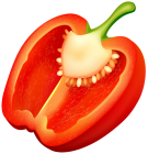 Half Red Pepper PNG Clipart - High-quality PNG Clipart Image from ClipartPNG.com