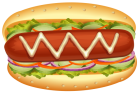 Hot Dog with Salad PNG Clipart - High-quality PNG Clipart Image from ClipartPNG.com