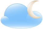 Moon and Cloud Weather Icon PNG Clip Art  - High-quality PNG Clipart Image from ClipartPNG.com