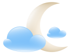 Moon with Clouds Weather Icon PNG Clip Art - High-quality PNG Clipart Image from ClipartPNG.com