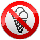 No Ice Cream Prohibition Sign PNG Clipart - High-quality PNG Clipart Image from ClipartPNG.com