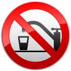 Not Drinking Water Prohibition Sign PNG Clipart - High-quality PNG Clipart Image from ClipartPNG.com