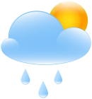 Partly Cloudy with Sun and Rain Weather Icon PNG Clip Art - High-quality PNG Clipart Image from ClipartPNG.com