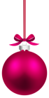 Pink Hanging Christmas Ball PNG Clipart - High-quality PNG Clipart Image from ClipartPNG.com
