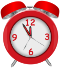 Red Alarm Clock Red PNG Clip Art - High-quality PNG Clipart Image from ClipartPNG.com