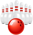 Red Bowling Ball and Pins PNG Clip Art - High-quality PNG Clipart Image from ClipartPNG.com