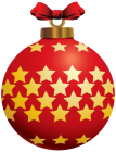 Red Christmas Ball with Stars PNG Clipart - High-quality PNG Clipart Image from ClipartPNG.com