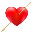 Red Heart with Arrow PNG Clipart  - High-quality PNG Clipart Image from ClipartPNG.com