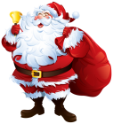 Santa Claus with Bell and Bag PNG Clipart - High-quality PNG Clipart Image from ClipartPNG.com