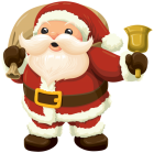 Santa with Bell PNG Clipart - High-quality PNG Clipart Image from ClipartPNG.com