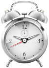 Silver Alarm Clock PNG Clip Art - High-quality PNG Clipart Image from ClipartPNG.com