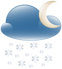 Snowy Cloud Night Weather Icon PNG Clip Art - High-quality PNG Clipart Image from ClipartPNG.com