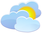 Three Clouds and Sun Weather Icon PNG Clip Art - High-quality PNG Clipart Image from ClipartPNG.com