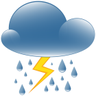 Thundery Showers Weather Icon PNG Clip Art  - High-quality PNG Clipart Image from ClipartPNG.com