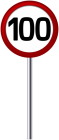 Traffic Sign Speed Limit 100 PNG Clip Art  - High-quality PNG Clipart Image from ClipartPNG.com