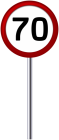 Traffic Sign Speed Limit 70 PNG Clip Art - High-quality PNG Clipart Image from ClipartPNG.com