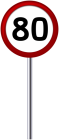 Traffic Sign Speed Limit 80 PNG Clip Art - High-quality PNG Clipart Image from ClipartPNG.com