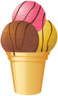 Tricolor Ice Cream Cone PNG Clip Art - High-quality PNG Clipart Image from ClipartPNG.com