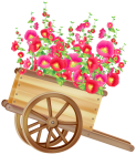 Wheelbarrow with Flowers PNG Clipart - High-quality PNG Clipart Image from ClipartPNG.com