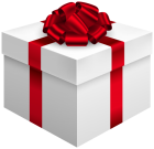 White Gift Box with Red Bow PNG Clipart  - High-quality PNG Clipart Image from ClipartPNG.com