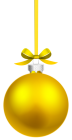 Yellow Hanging Christmas Ball PNG Clipart - High-quality PNG Clipart Image from ClipartPNG.com