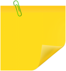 Yellow Sticky Note with Paperclip PNG Clip Art - High-quality PNG Clipart Image from ClipartPNG.com