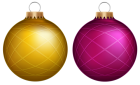 Yellow and Pink Christmas Balls PNG Clip Art - High-quality PNG Clipart Image from ClipartPNG.com